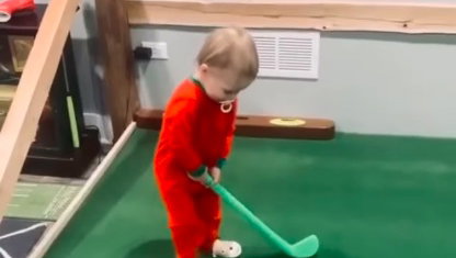 Little Phil Mickelson CANNOT MISS with this plastic club!
